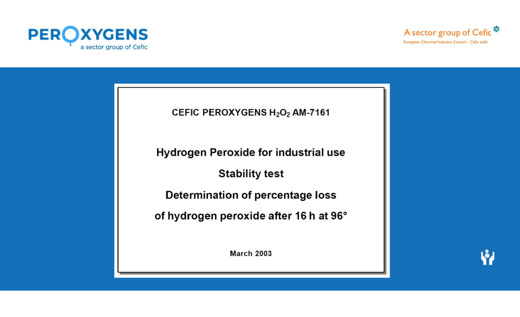 CEFIC PEROXYGENS H2O2 AM-7161